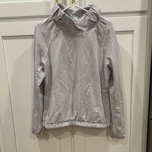 Lululemon Light Gray Pullover Sweatshirt with Funnel Neck